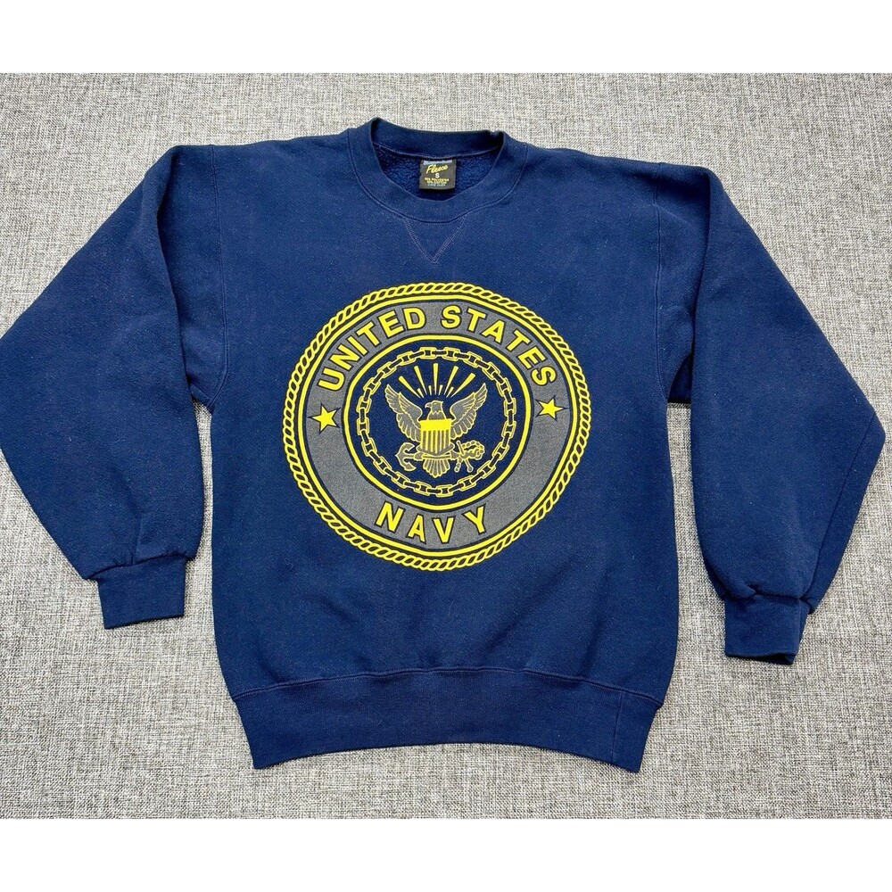 Vintage Soffe United States Navy Sweatshirt Mens Sz Small Blue Pullover USA 90s